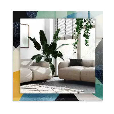 Espelho com moldura decorada Padrões coloridos abstratos