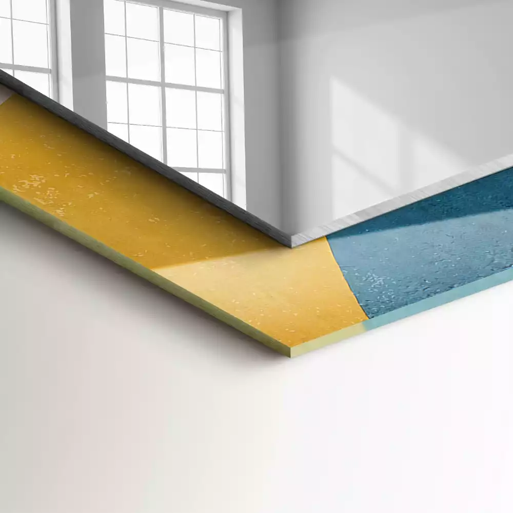 Espelho com moldura decorada Padrões coloridos abstratos