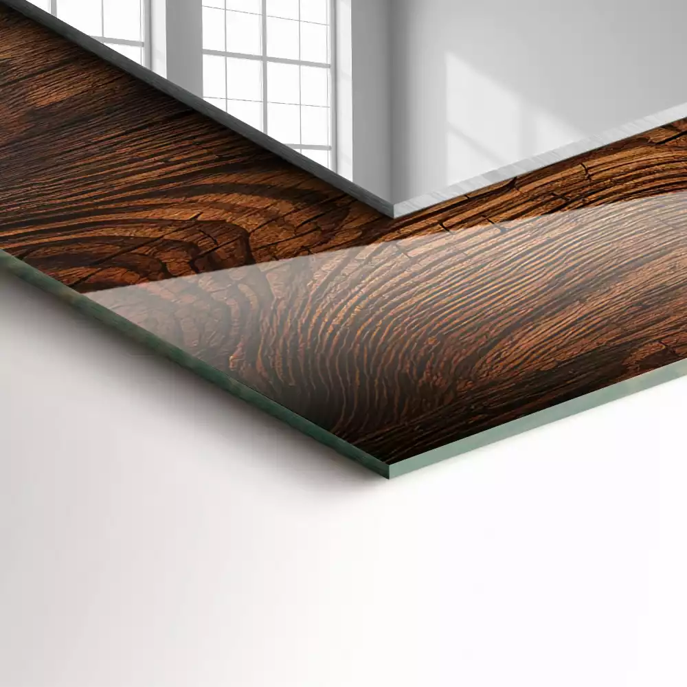 Espelho decorativo Textura de placa de madeira