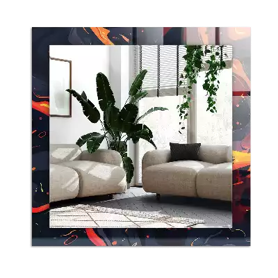 Espelho decorativo Lava vulcânica