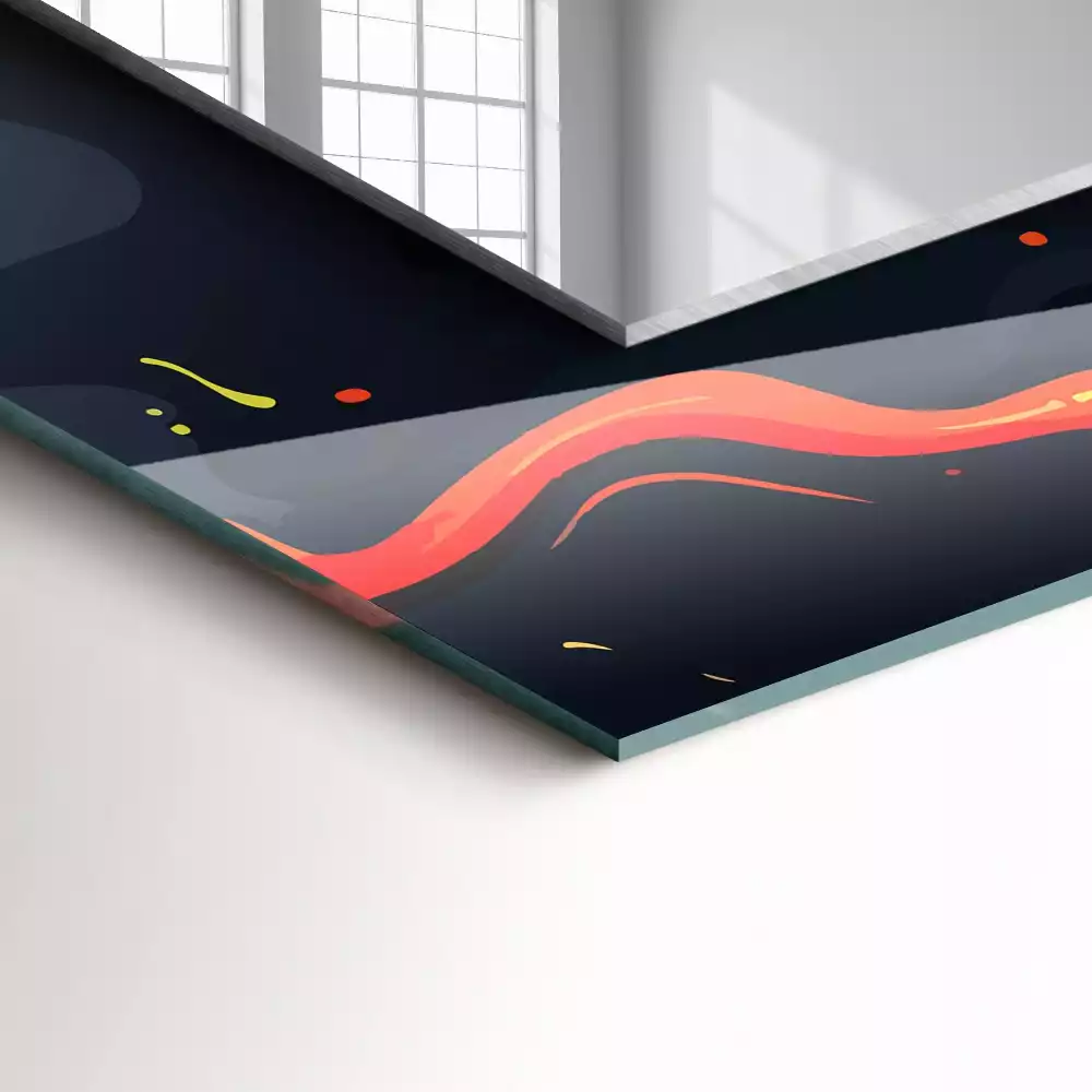 Espelho decorativo Lava vulcânica