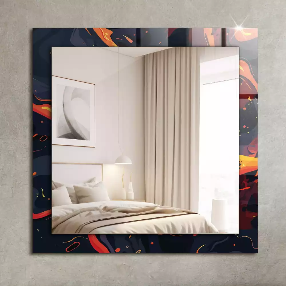 Espelho decorativo Lava vulcânica