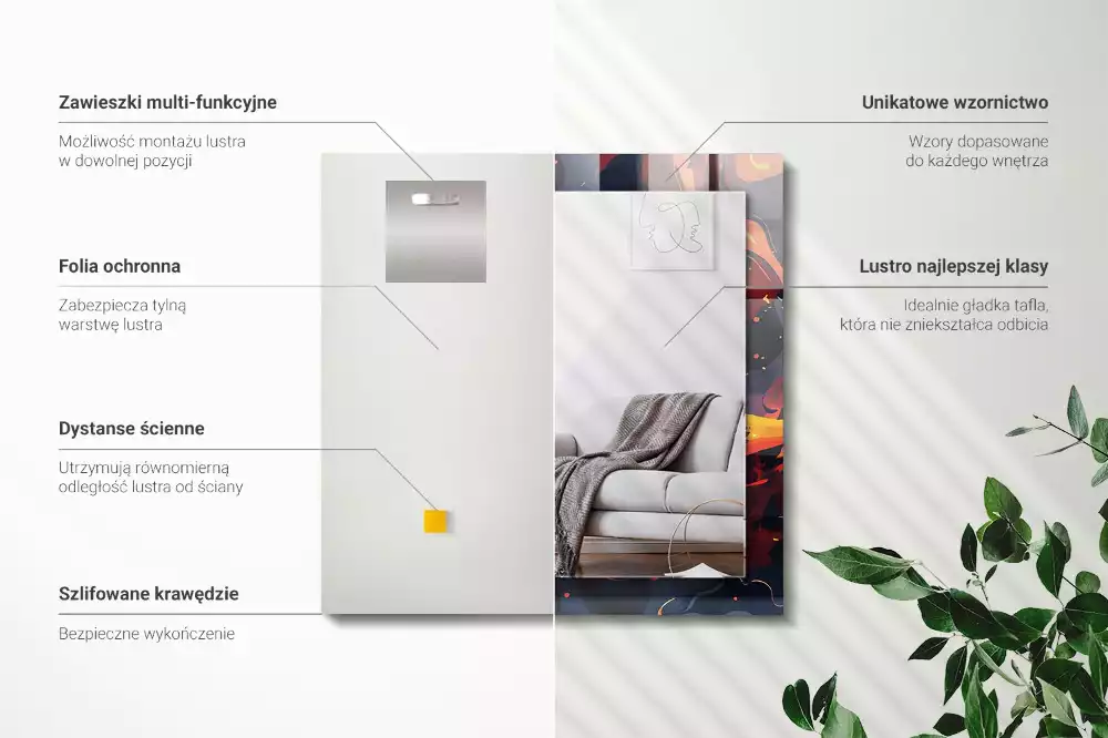 Espelho decorativo Lava vulcânica