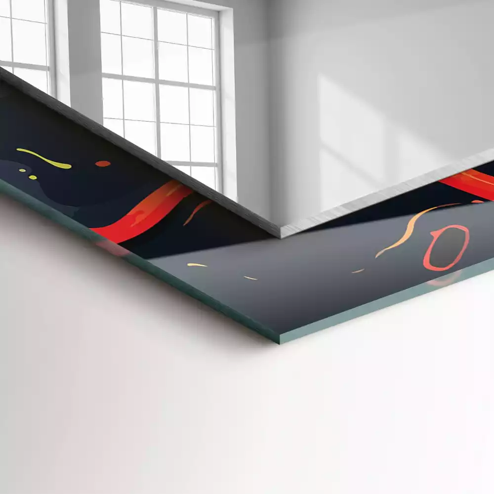 Espelho decorativo Lava vulcânica