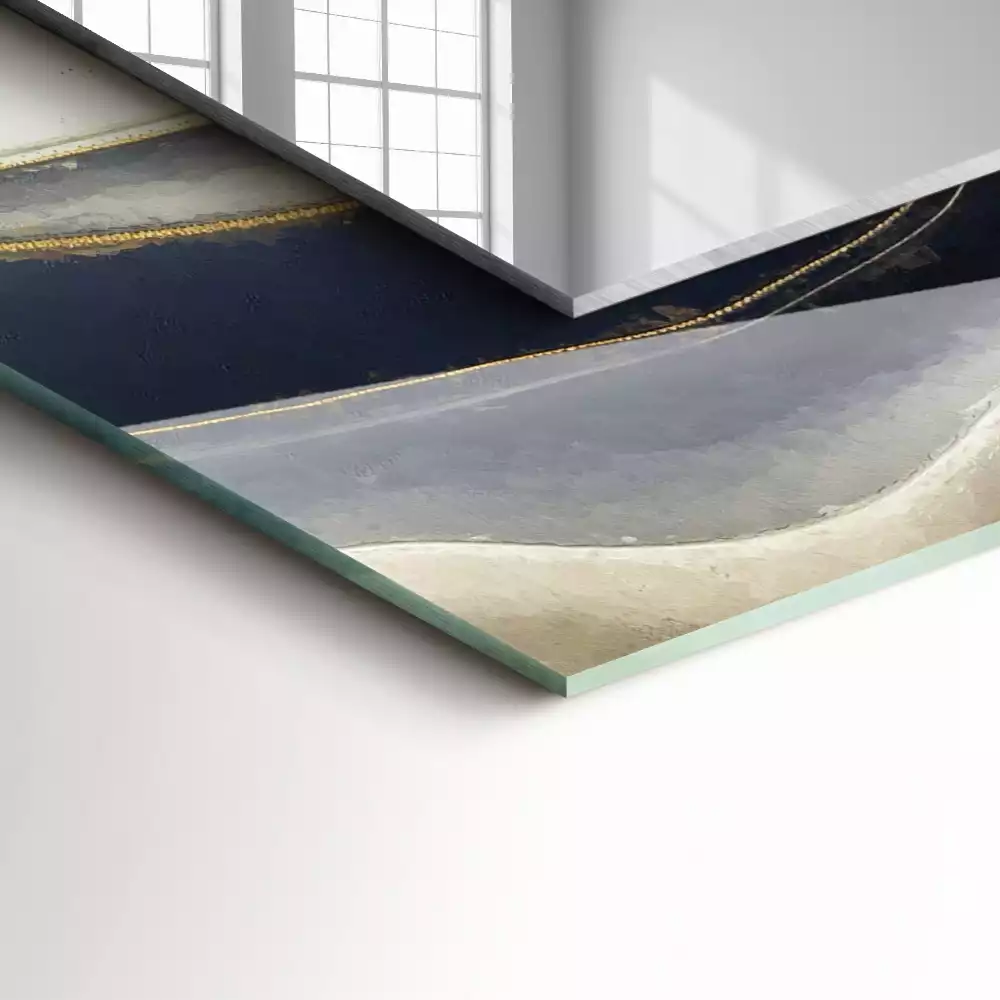 Espelho decorado Ondas de cores abstratas