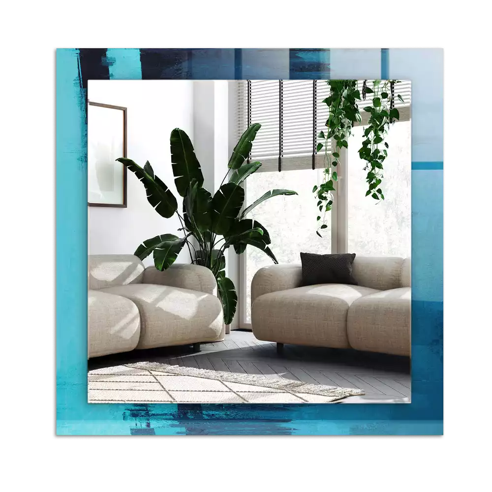 Espelho decorativo Arte azul abstrata