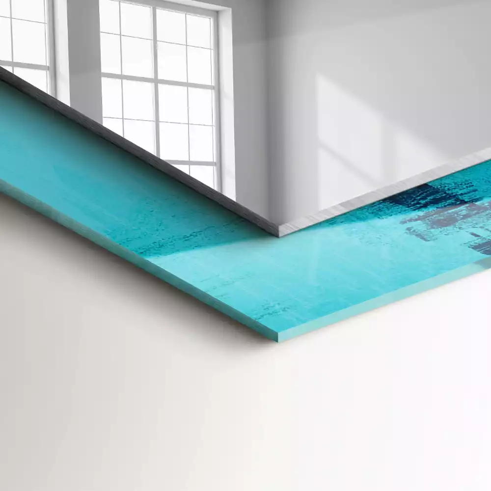 Espelho decorativo Arte azul abstrata