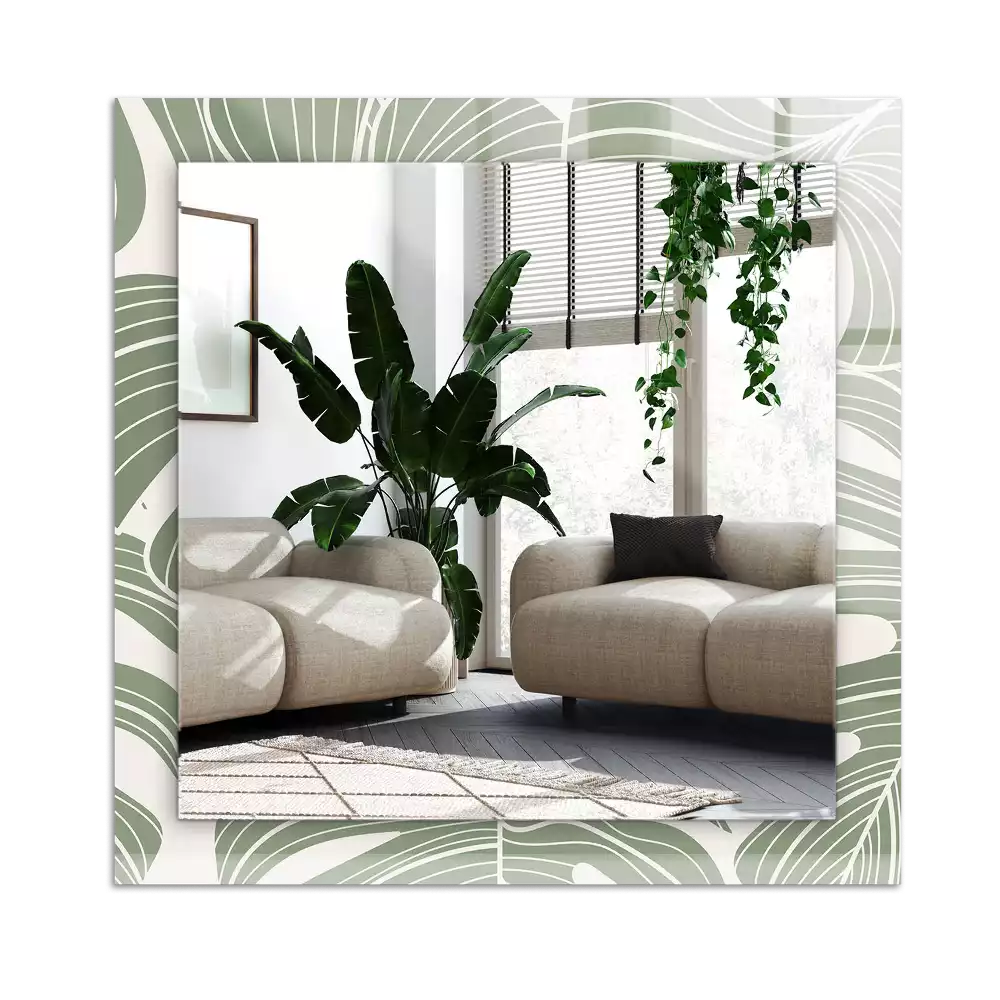 Espelho decorado Folhas de Monstera