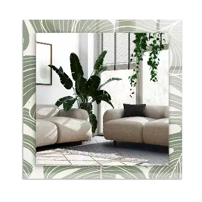 Espelho decorado Folhas de Monstera
