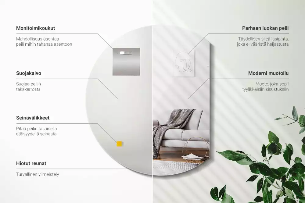 Espelho meia lua um acessório original