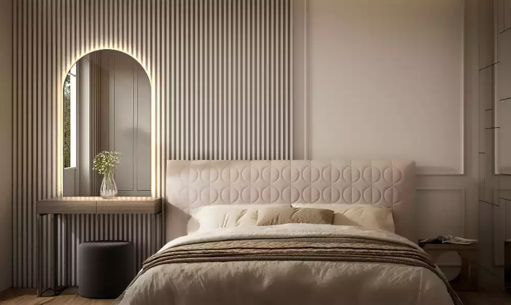 Espelho semi oval com iluminação LED