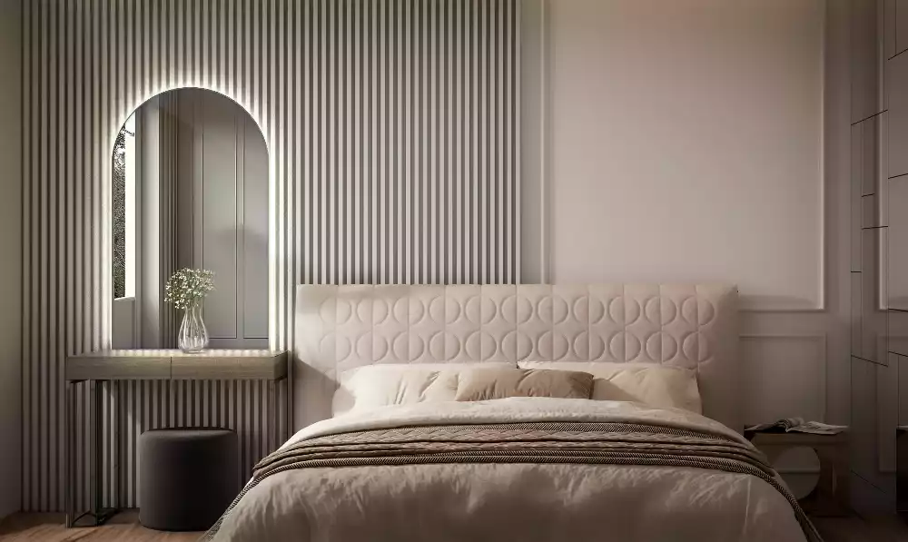 Espelho semi oval com iluminação LED