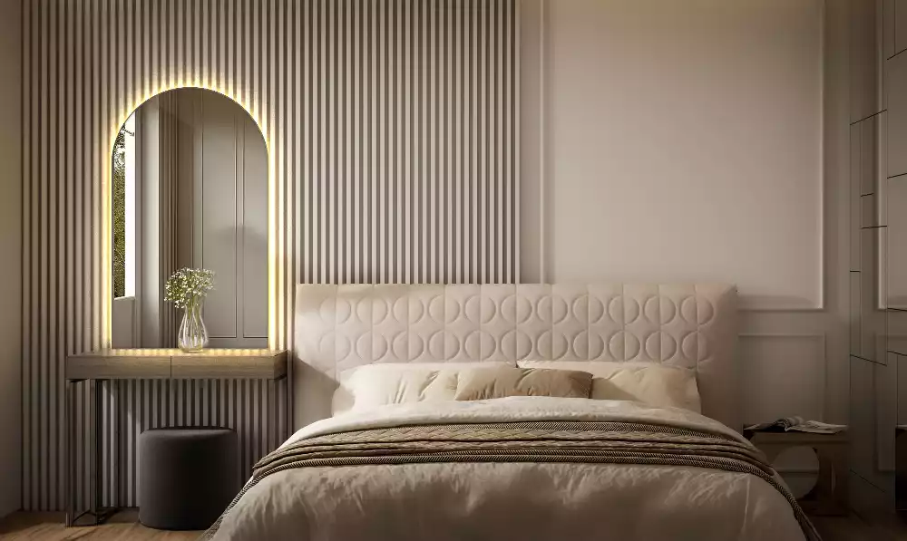 Espelho semi oval com iluminação LED