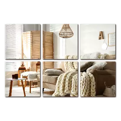 Azulejos espelhados quadrados autoadesivos