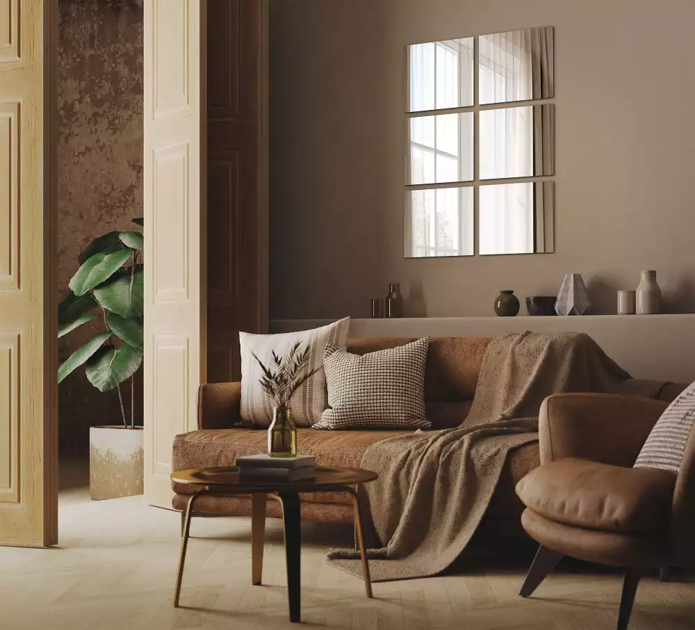 Azulejos espelhados quadrados autoadesivos