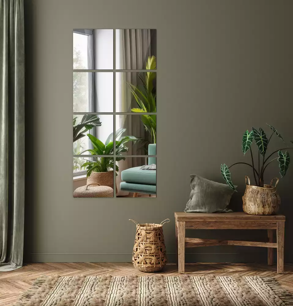 Azulejos espelhados quadrados autoadesivos