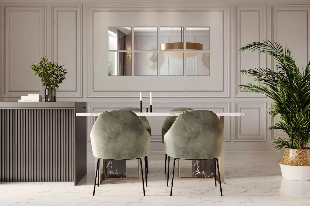 Azulejos espelhados quadrados autoadesivos