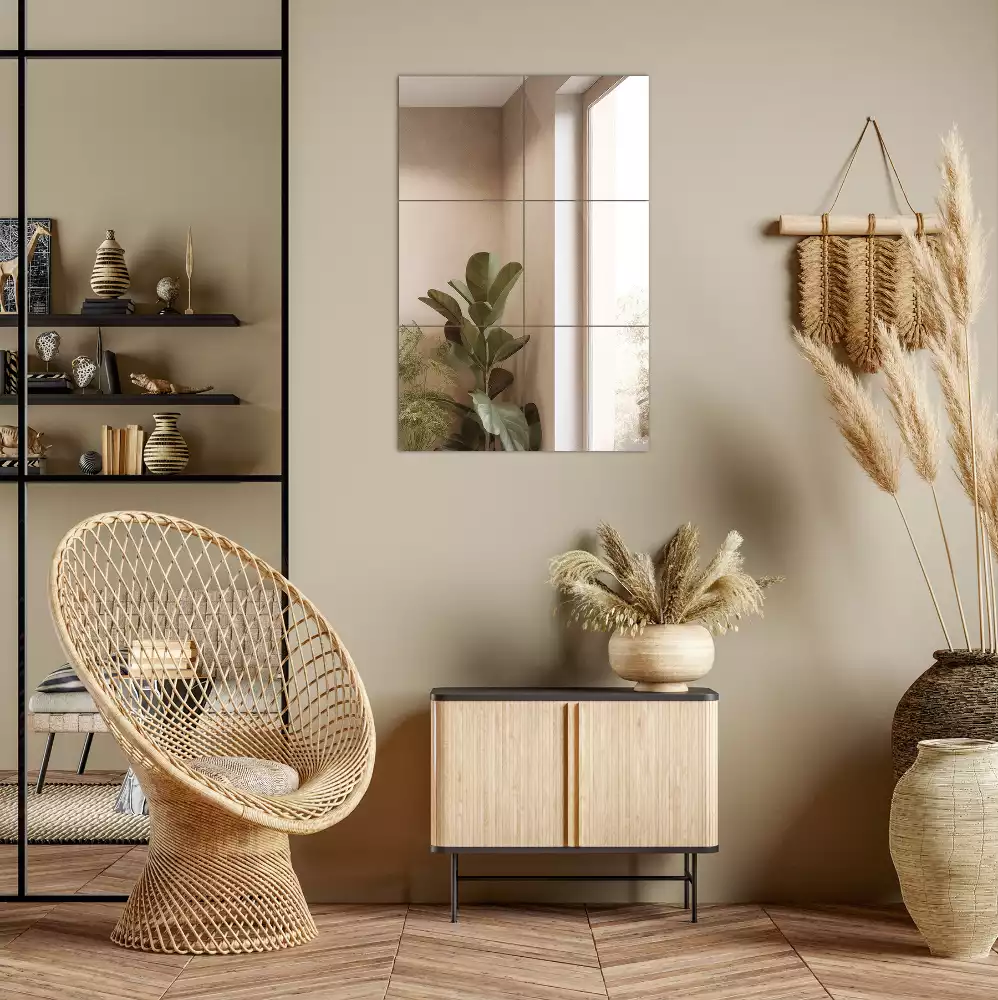 Azulejos espelhados quadrados autoadesivos