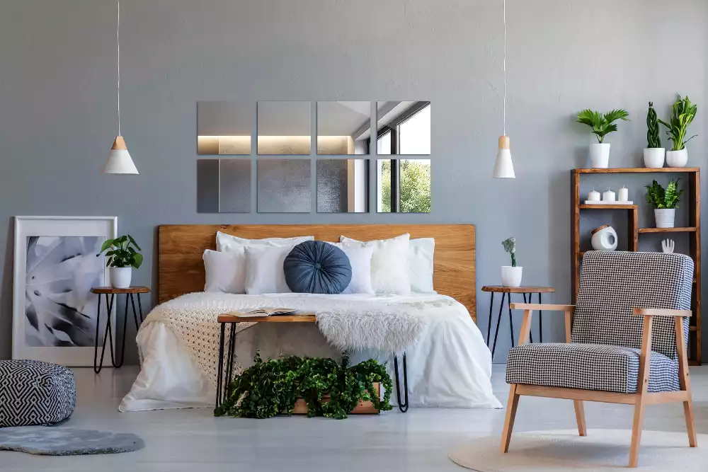 Azulejos espelhados quadrados autoadesivos