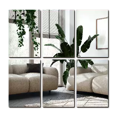 Azulejos de espelho retangulares autoadesivo