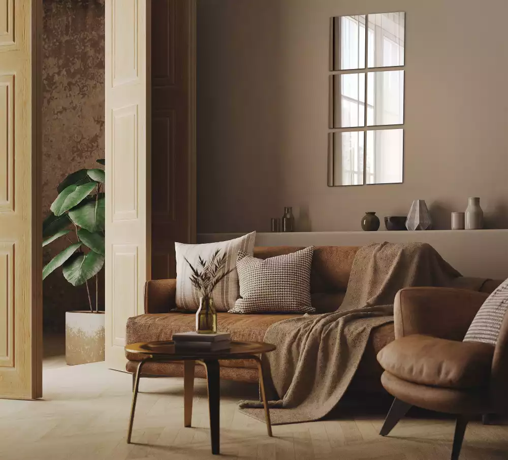 Azulejos de espelho retangulares autoadesivo